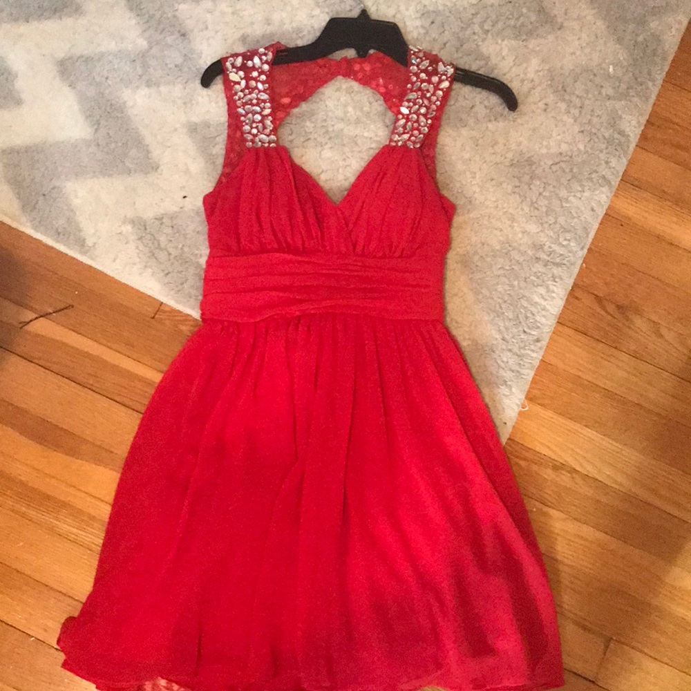 Red homecoming/semi formal dress